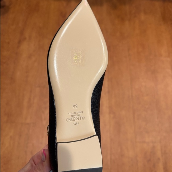 Black Studded Women's Flats - Picture 7 of 9